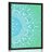 AFFICHE MANDALA BLANC SUR FOND BLEU SARCELLE - FENG SHUI - AFFICHES