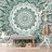 WALLPAPER MANDALA OF HARMONY ON A GREEN BACKGROUND - WALLPAPERS FENG SHUI - WALLPAPERS