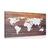 CANVAS PRINT WORLD MAP WITH A WOODEN BACKGROUND - PICTURES OF MAPS - PICTURES