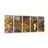5-teiliges Wandbild in abstraktem Golddesign