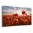 TABLEAU SUR TOILE – COQUELICOTS AU COUCHER DU SOLEIL - TABLEAUX DE CHAMPS ET PRAIRIES - TABLEAUX