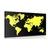 CANVAS PRINT YELLOW MAP ON A BLACK BACKGROUND - PICTURES OF MAPS - PICTURES