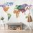 Öntapadó tapéta színes világtérkép origami stílusban