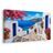 TABLEAU SUR TOILE – RUELLE EN BORD DE MER AUX FLEURS ROSES - TABLEAUX DE LA MER ET DE LA PLAGE - TABLEAUX