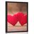 AFFICHE COEURS ROUGES SUR UNE TEXTURE EN BOIS - AMOUR - AFFICHES