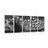 5-PIECE CANVAS PRINT BEAUTIFUL DEER WITH BUTTERFLIES IN BLACK AND WHITE - BLACK AND WHITE PICTURES - PICTURES