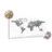 DECORATIVE PINBOARD BEAUTIFUL WORLD MAP IN BLACK AND WHITE - PICTURES ON CORK - PICTURES