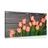 CANVAS PRINT CHARMING ORANGE TULIPS ON A WOODEN BACKGROUND - PICTURES FLOWERS - PICTURES