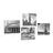 CANVAS PRINT SET HISTORICAL MONUMENTS IN BLACK AND WHITE - SET OF PICTURES - PICTURES