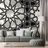 SELF ADHESIVE WALLPAPER ORIENTAL MOSAIC IN BLACK AND WHITE - SELF-ADHESIVE WALLPAPERS - WALLPAPERS