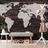 SELF ADHESIVE WALLPAPER WORLD MAP ON WOOD - SELF-ADHESIVE WALLPAPERS - WALLPAPERS