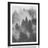 Poster mit Passepartout Berge im Nebel in Schwarz-Weiß