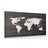 CANVAS PRINT WORLD MAP ON WOOD - PICTURES OF MAPS - PICTURES