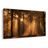 TABLEAU SUR TOILE – RAYONS DORÉS DANS LA FORÊT - TABLEAUX FORÊT - TABLEAUX