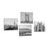 CANVAS PRINT SET CITIES IN BLACK AND WHITE - SET OF PICTURES - PICTURES