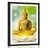 POSTER MIT PASSEPARTOUT GOLDENER BUDDHA AUF EINER LOTOSBLÜTE - FENG SHUI - POSTER