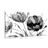 CANVAS PRINT BEAUTIFUL TULIPS IN AN INTERESTING DESIGN IN BLACK AND WHITE - BLACK AND WHITE PICTURES - PICTURES