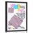 POSTER MIT PASSEPARTOUT MEMPHIS-MUSTER IM POP-ART-STIL - POP-ART - POSTER