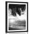 POSTER WITH MOUNT SUNRISE ON A CARIBBEAN BEACH IN BLACK AND WHITE - BLACK AND WHITE - POSTERS