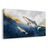 TABLEAU SUR TOILE – BALEINES DANS DES VAGUES DORÉES - TABLEAUX DE BALEINE - TABLEAUX