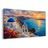 WANDBILD KÜSTE VON SANTORIN BEI SONNENUNTERGANG - BILDER VON SONNENAUFGANG UND SONNENUNTERGANG - BILDER