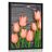 AFFICHE – TULIPES ORANGES SUR FOND DE BOIS - FLEURS - AFFICHES