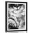 Plagát s paspartou impresionistický svet kvetín v čiernobielom prevedení