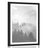 POSTER WITH MOUNT FOG OVER THE FOREST IN BLACK AND WHITE - BLACK AND WHITE - POSTERS