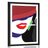 POSTER MIT PASSEPARTOUT FRAU MIT HUT IM POP-ART-STIL - POP-ART - POSTER