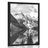 AFFICHE AVEC MONTURE BEAU PAYSAGE DE MONTAGNE EN NOIR ET BLANC - NATURE - AFFICHES