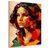 CANVAS PRINT PROFILE OF A WOMAN IN A PATCHWORK DESIGN - PICTURES OF WOMEN - PICTURES