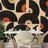SELBSTKLEBENDE TAPETE RETRO-VINYLPLATTEN AUF BEIGEM HINTERGRUND - MUSIK FOTOTAPETEN - TAPETEN