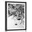 Poster cu passepartout față feminină la modă cu elemente abstracte în design alb-negru