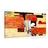 CANVAS PRINT ABSTRACTION IN ORANGE DESIGN - ABSTRACT PICTURES - PICTURES