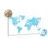 Obraz na korku mapa sveta v modrom odtieni