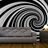 Photo wallpaper black & white swirl