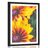 Poster cu passepartout flori atractive de două culori