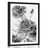 Plagát s paspartou vintage kytica ruží v čiernobielom prevedení