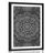 Poster mit Passepartout Mandala mit abstraktem Muster in Schwarz-Weiß