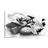 CANVAS PRINT BEAUTIFUL INTERPLAY OF STONES AND ORCHIDS IN BLACK AND WHITE - BLACK AND WHITE PICTURES - PICTURES