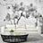 Photo wallpaper Orchid in Shades of Gray