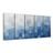 TABLEAU EN 5 PARTIES – ABSTRACTION BLEUE EN APLATS - IMAGES FORMES ABSTRAITES - TABLEAUX