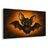 QUADRO SU TELA – PIPISTRELLO ADORABILE NEL BAGLIORE ARANCIONE - QUADRI HALLOWEEN E HORROR - STAMPE E QUADRI