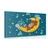 CANVAS PRINT TEDDY BEAR ON THE MOON - CHILDRENS PICTURES - PICTURES