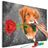 Picture painting by numbers dog with rose
