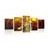 TABLEAU EN 5 PARTIES – STATUE DE BOUDDHA SUR FOND ABSTRAIT - TABLEAUX FENG SHUI - TABLEAUX