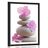 POSTER WITH MOUNT BALANCING STONES AND PINK ORIENTAL FLOWERS - FENG SHUI - POSTERS