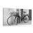 CANVAS PRINT RUSTIC BICYCLE IN BLACK AND WHITE - BLACK AND WHITE PICTURES - PICTURES