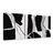 TABLEAU EN 5 PARTIES – LIGNES ABSTRAITES EN NOIR ET BLANC - IMAGES FORMES ABSTRAITES - TABLEAUX