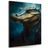 CANVAS PRINT BLUE-GOLD CROCODILE - PICTURES LORDS OF THE ANIMAL KINGDOM - PICTURES